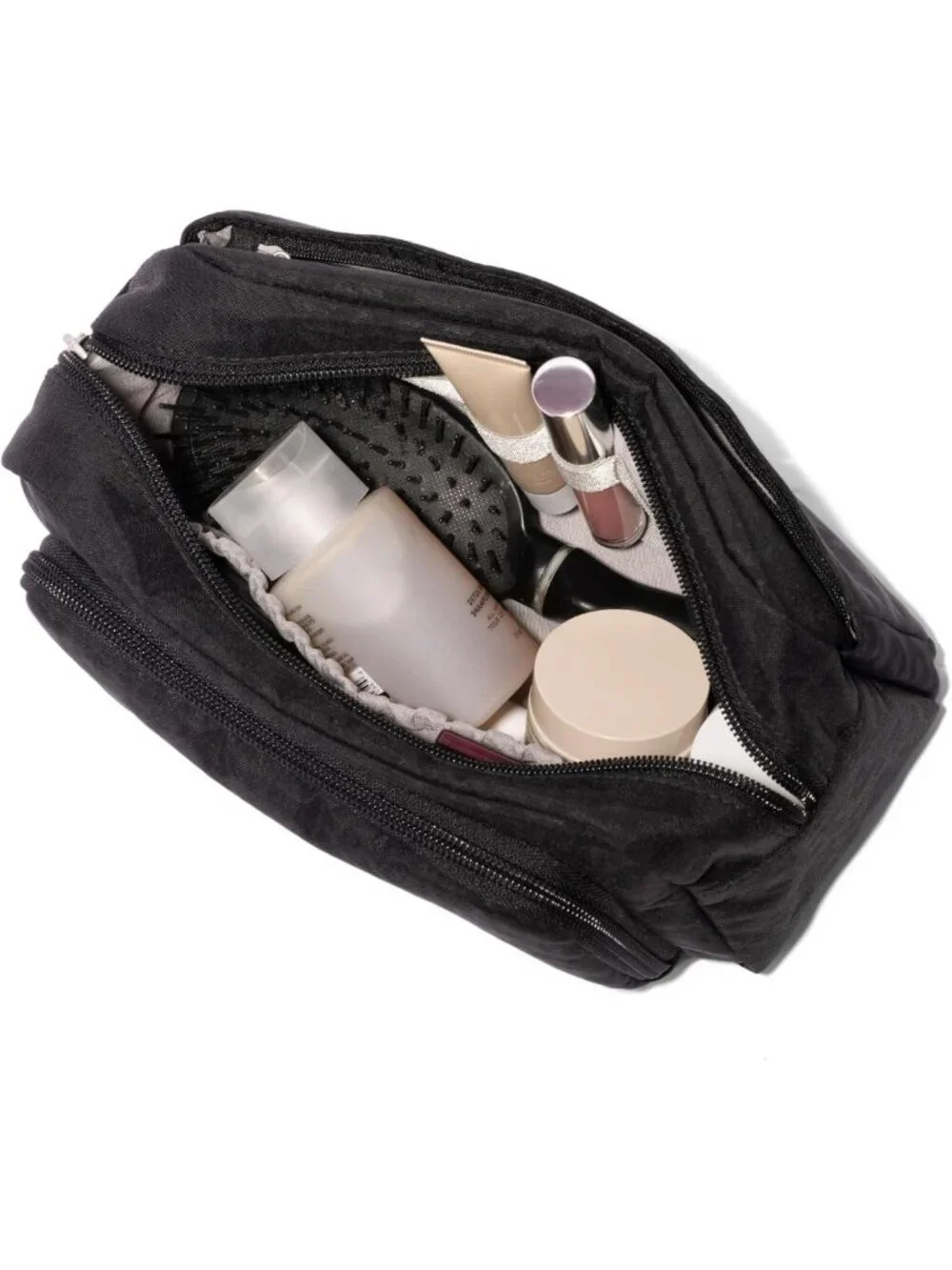 Lightweight Travel Makeup Bag with Brush Organizer - 9.4